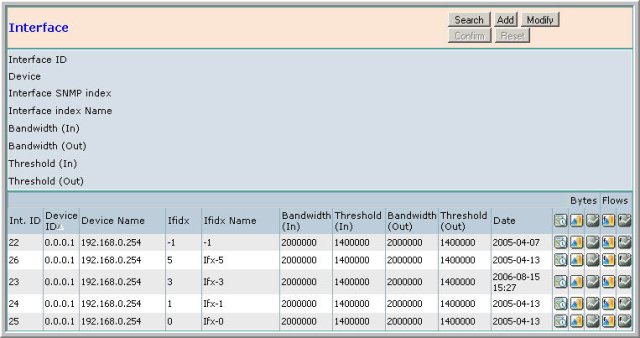 Configuration Screen Interface